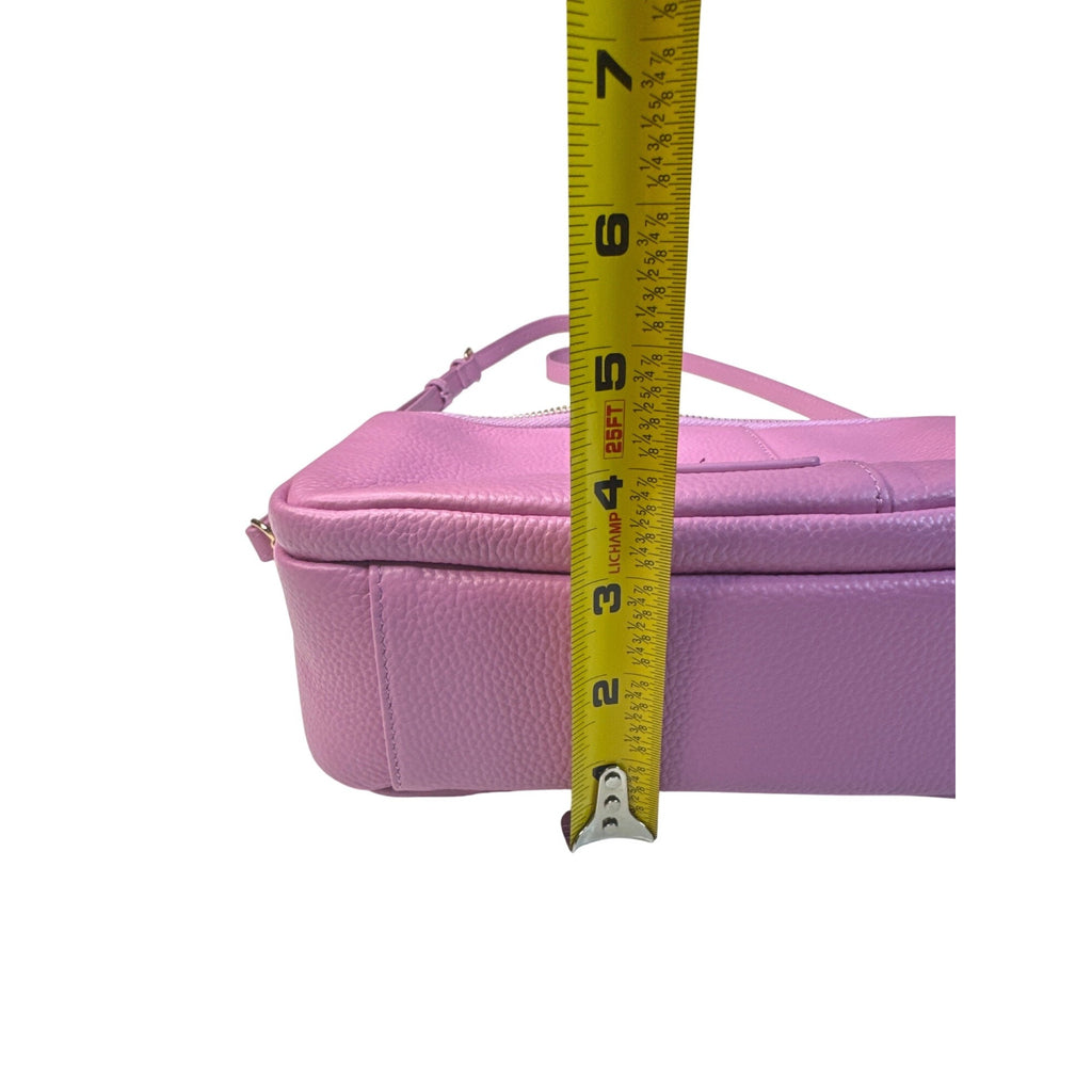 Pom Pom London Lilac Crossbody Bag With Adjustable Strap & Gold Hardware