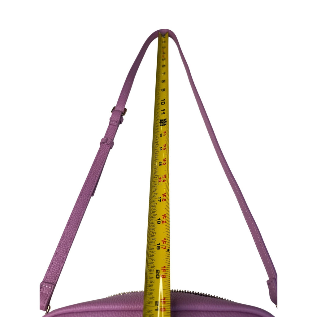 Pom Pom London Lilac Crossbody Bag With Adjustable Strap & Gold Hardware