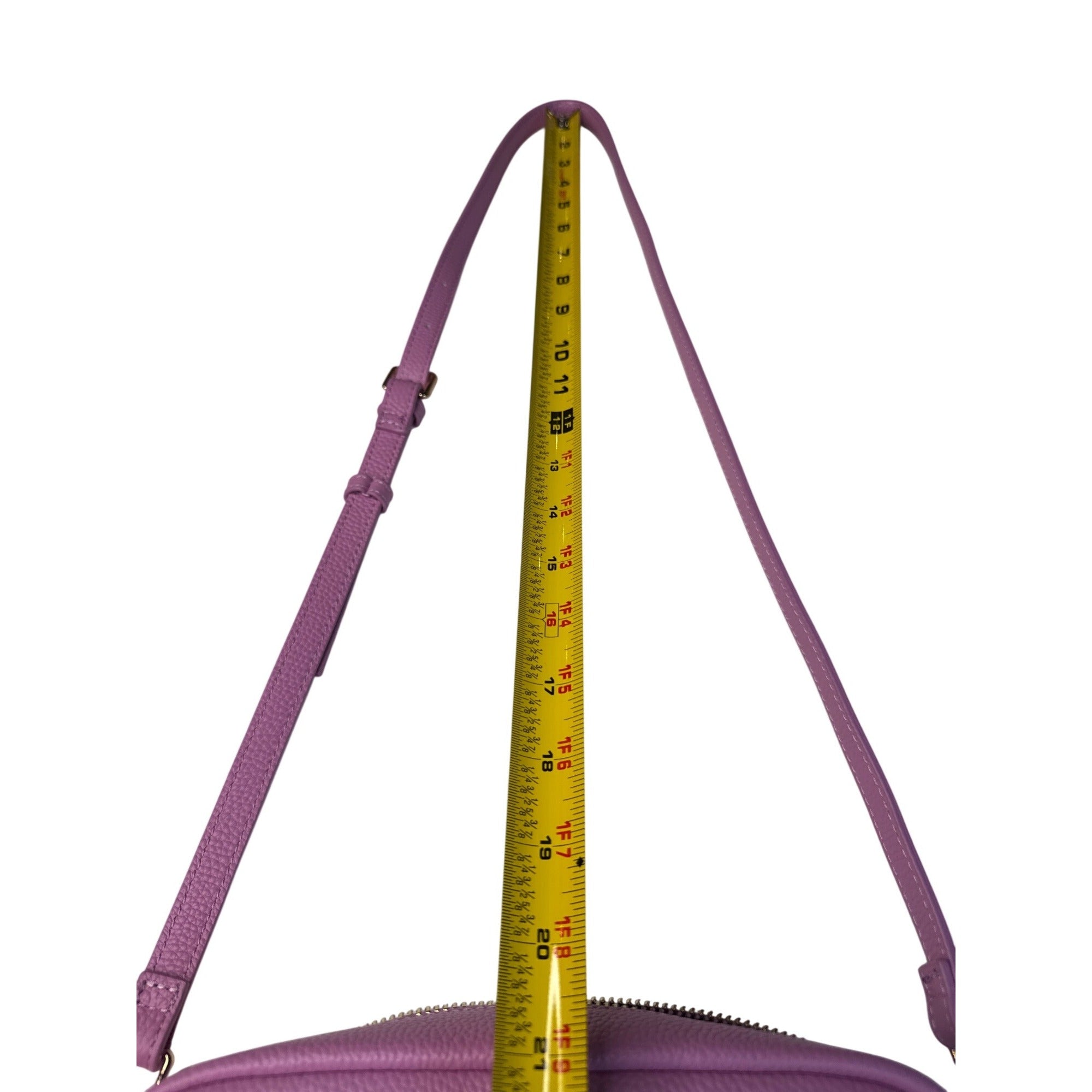 Pom Pom London Lilac Crossbody Bag With Adjustable Strap & Gold Hardware