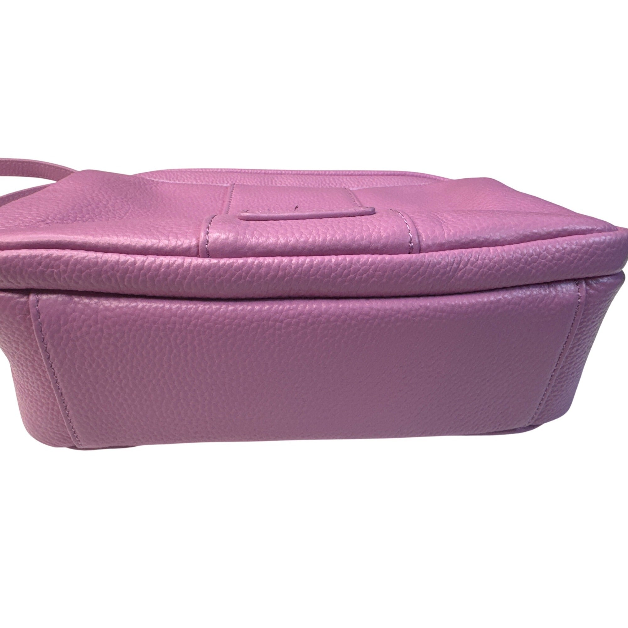 Pom Pom London Lilac Crossbody Bag With Adjustable Strap & Gold Hardware