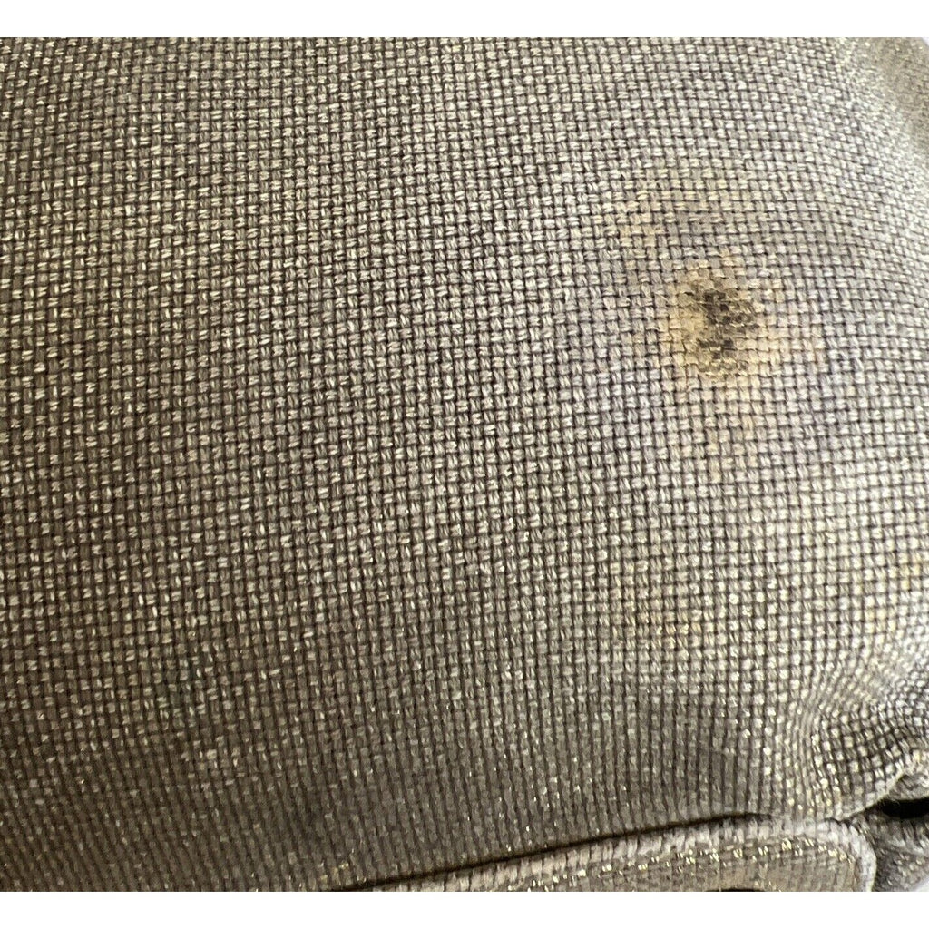 Michael Kors Gold Canvas Bucket Bag With Rope Handles & Gold Accents