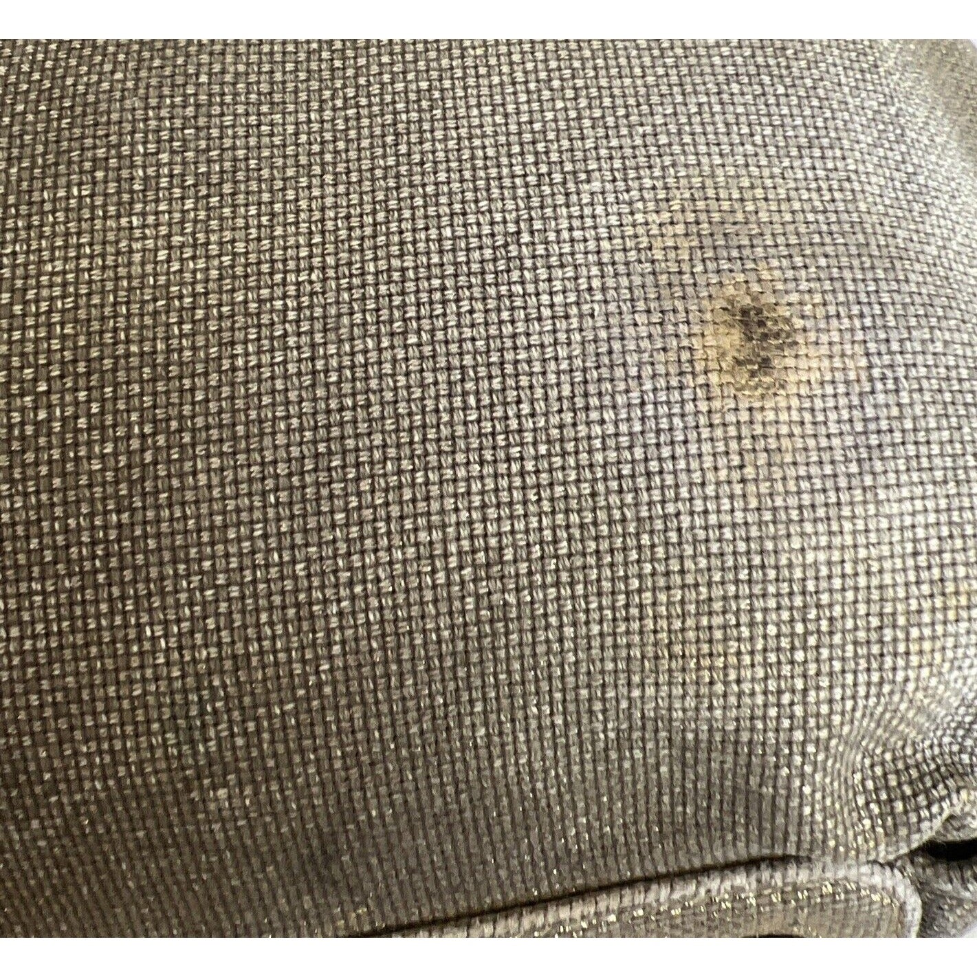 Michael Kors Gold Canvas Bucket Bag With Rope Handles & Gold Accents