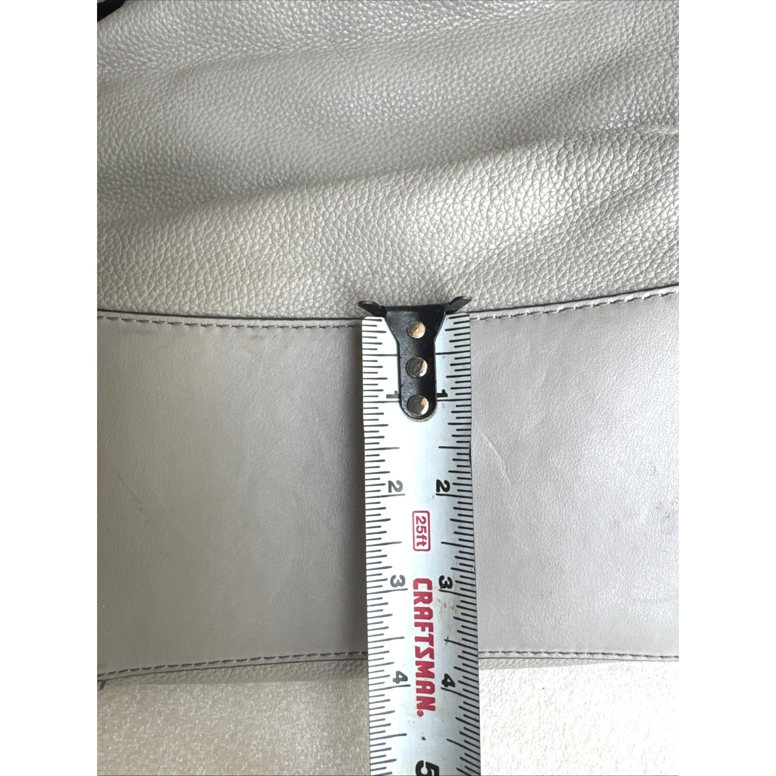 Michael Kors Gray Leather Hobo Bag With Adjustable Strap & Metal Feet