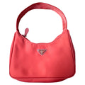 Pink Nylon Mini Shoulder Bag With Zip Closure