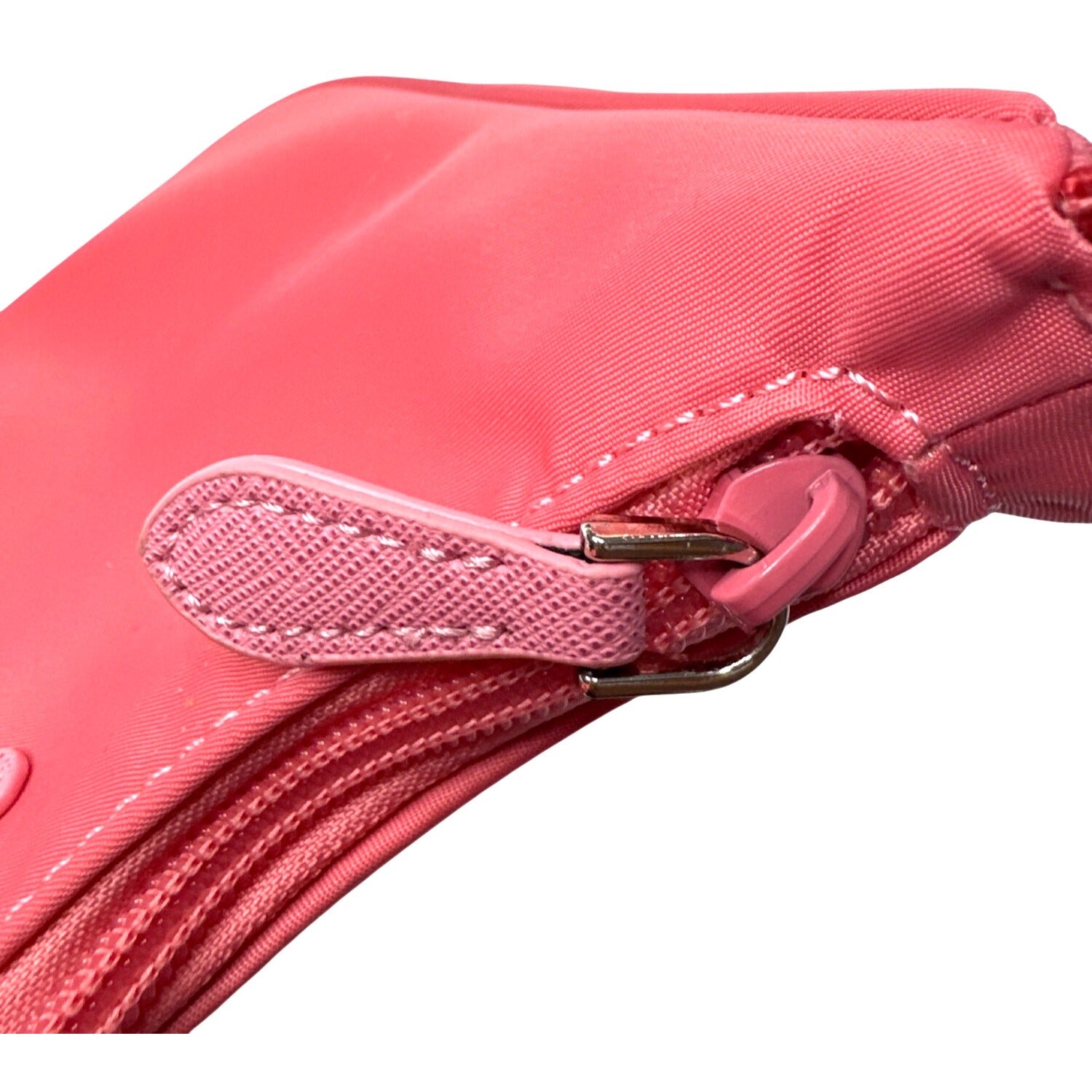 Pink Nylon Mini Shoulder Bag With Zip Closure