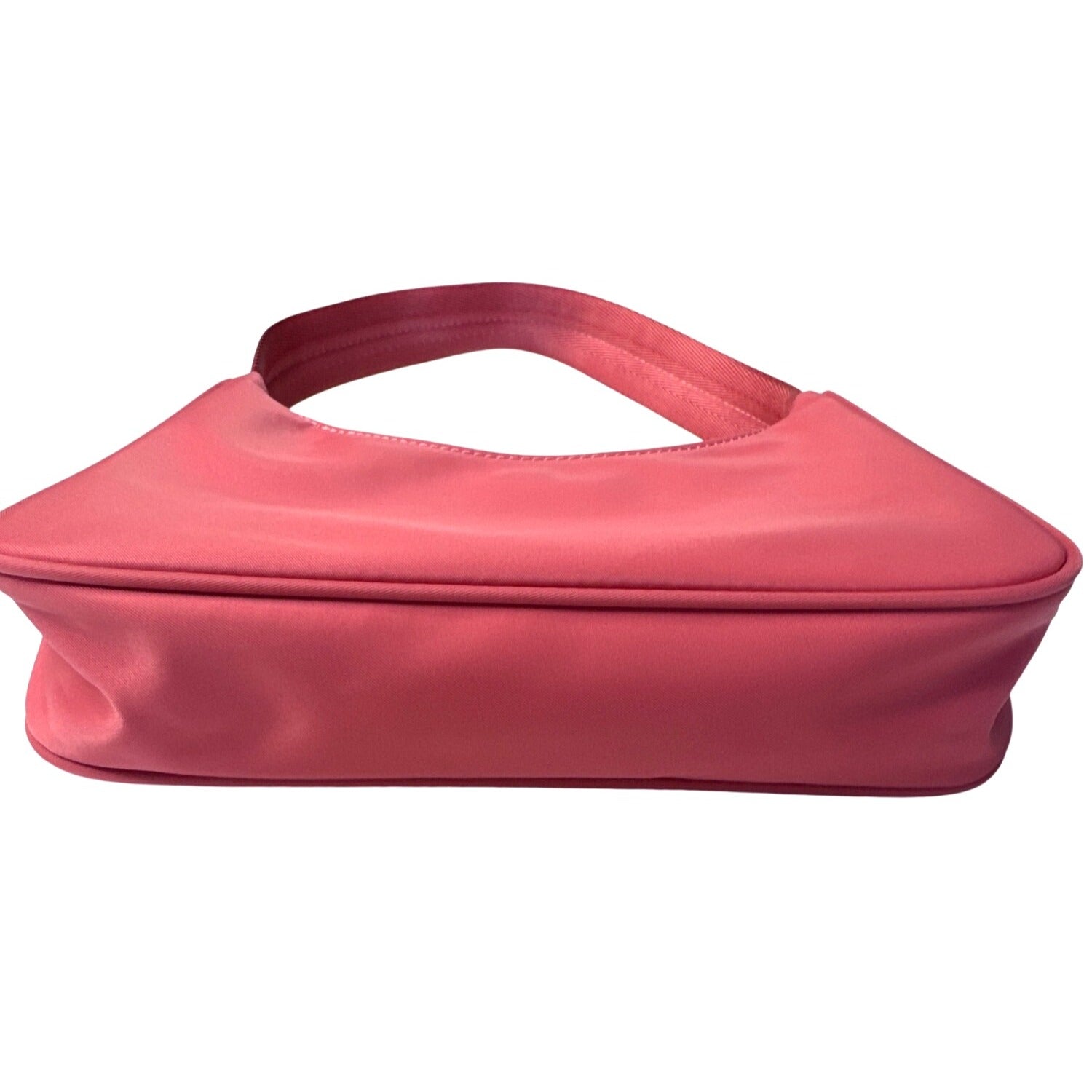 Pink Nylon Mini Shoulder Bag With Zip Closure