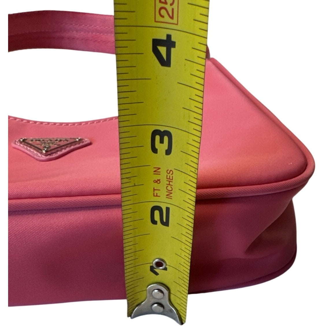 Pink Nylon Mini Shoulder Bag With Zip Closure