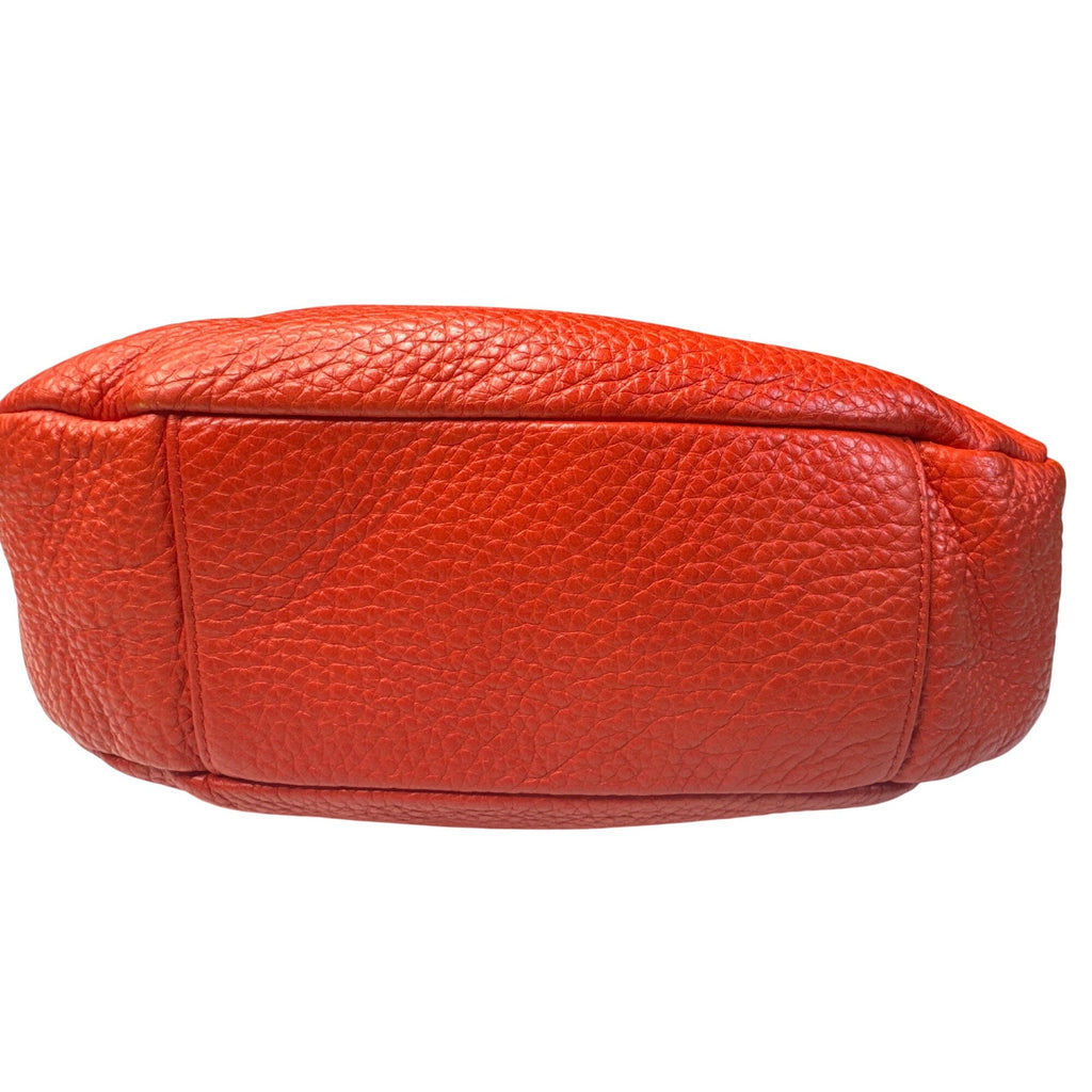 Gianni Chiarini Red Leather Shoulder Bag With Zipper & Detachable Strap - Chic Everyday Style