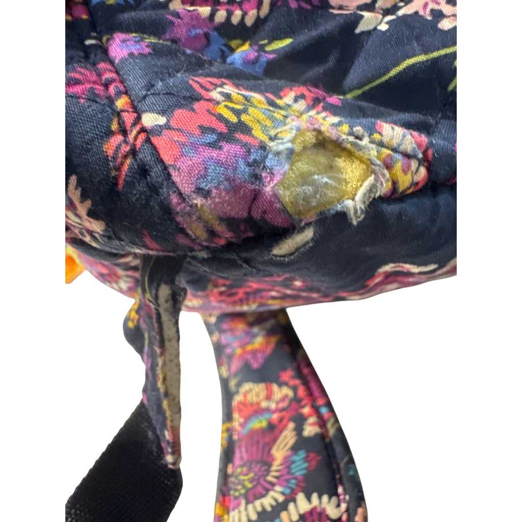 Vera Bradley Quilted Floral Backpack W/Umbrella & Cosmetic Pouches