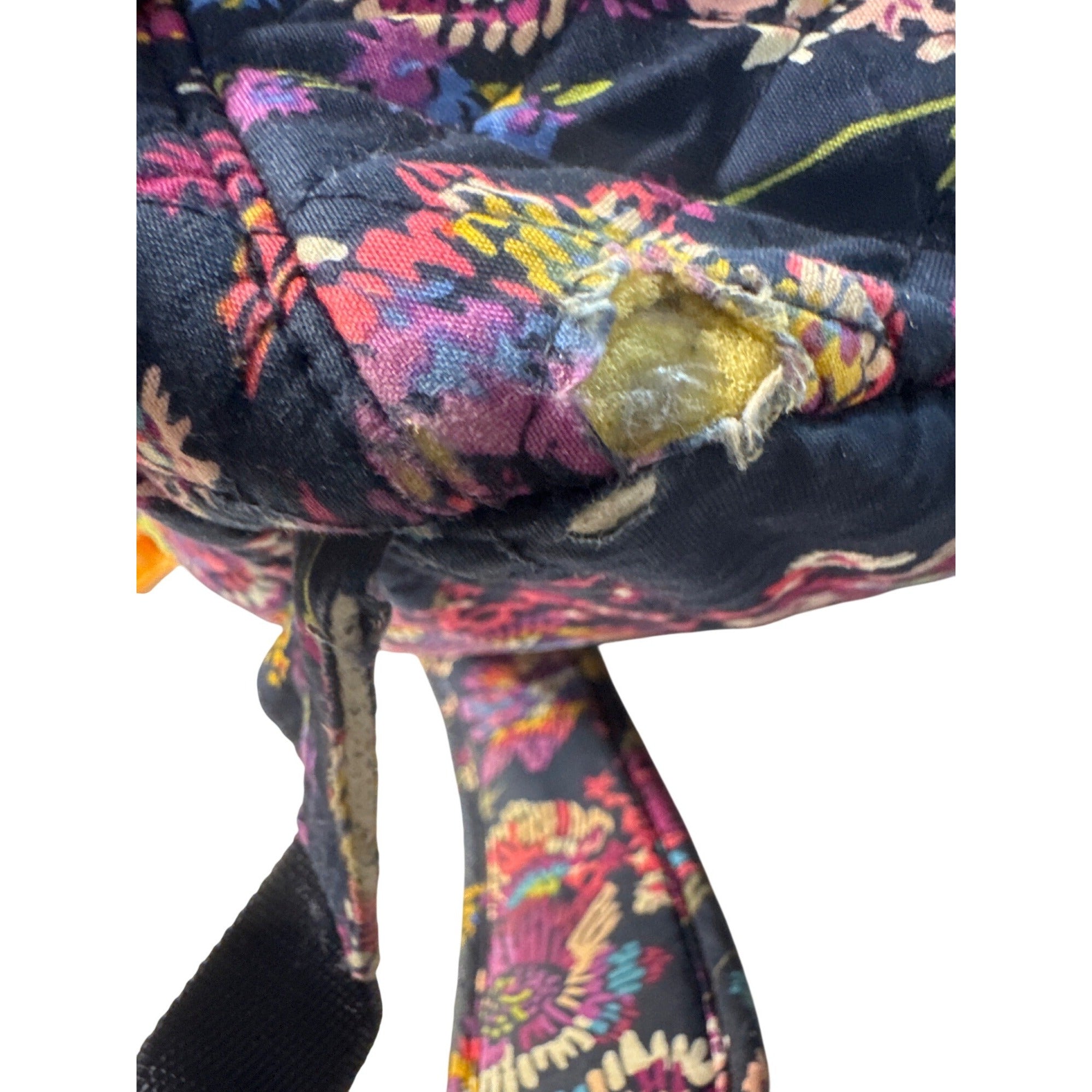 Vera Bradley Quilted Floral Backpack W/Umbrella & Cosmetic Pouches
