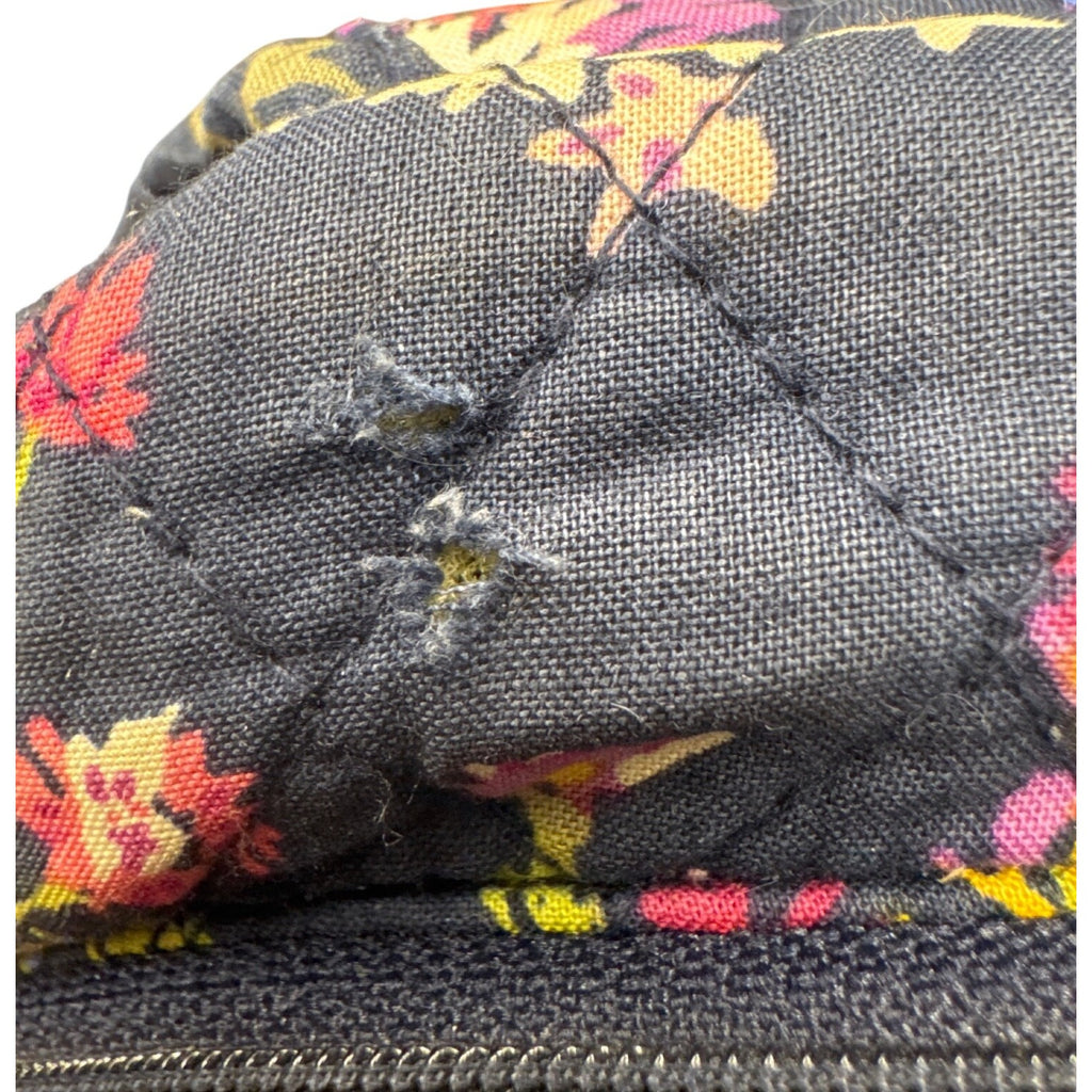 Vera Bradley Quilted Floral Backpack W/Umbrella & Cosmetic Pouches