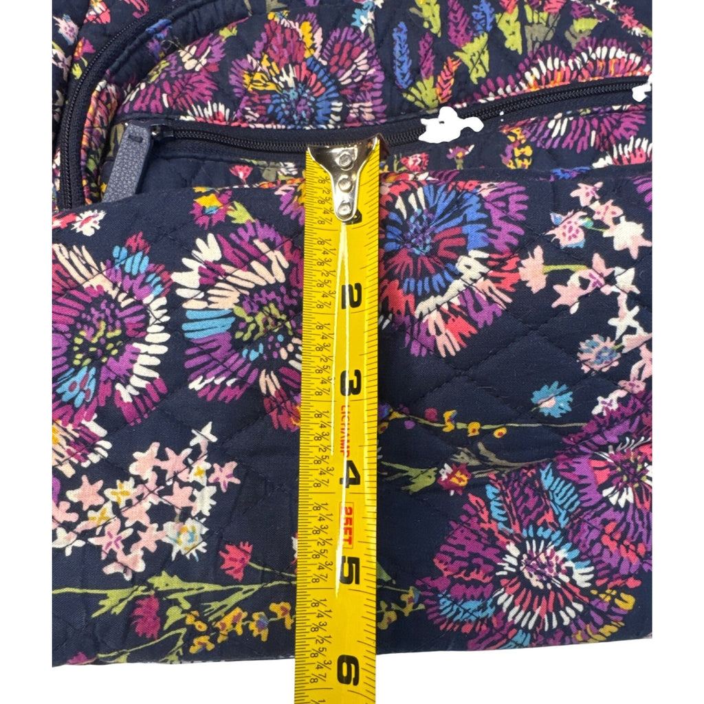 Vera Bradley Quilted Floral Backpack W/Umbrella & Cosmetic Pouches