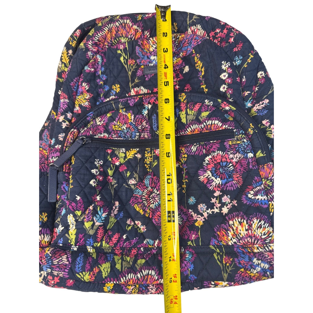 Vera Bradley Quilted Floral Backpack W/Umbrella & Cosmetic Pouches
