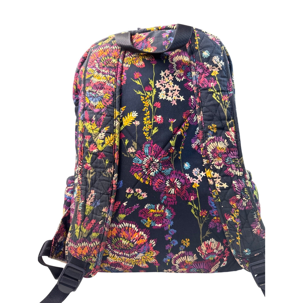 Vera Bradley Quilted Floral Backpack W/Umbrella & Cosmetic Pouches