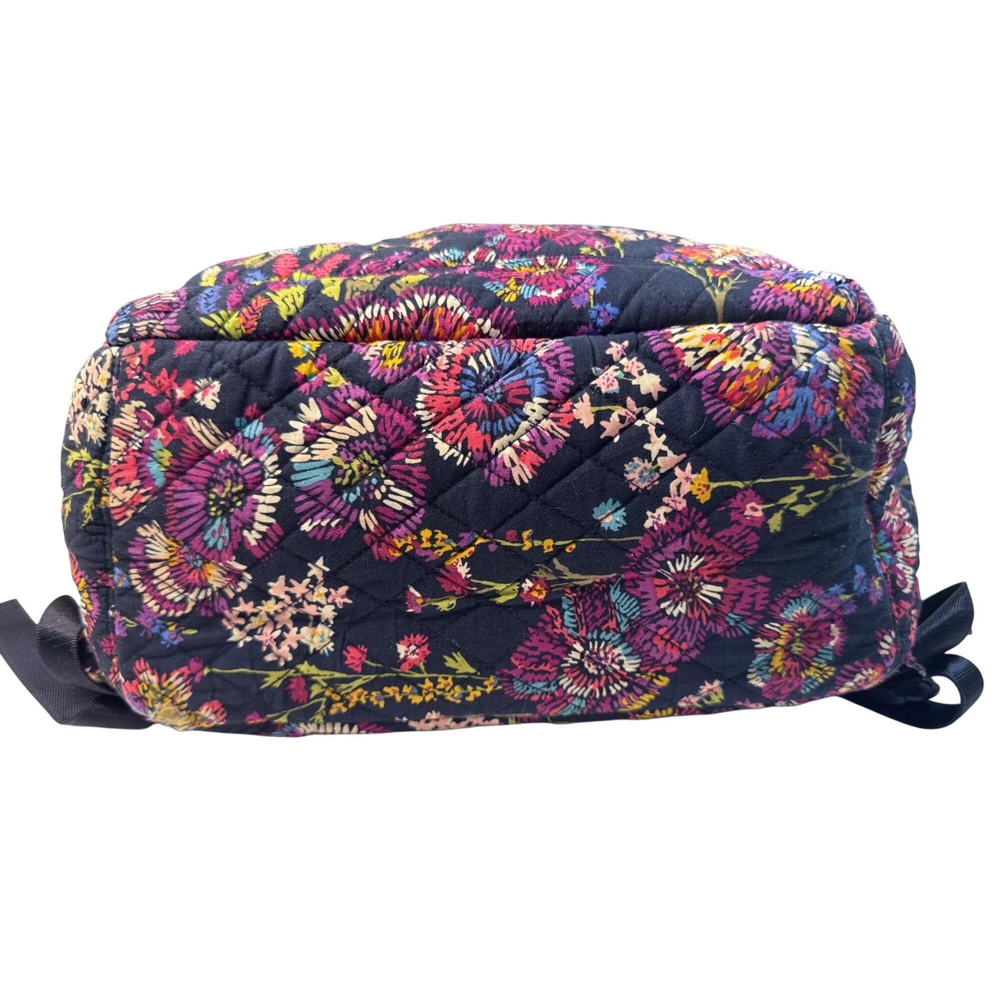 Vera Bradley Quilted Floral Backpack W/Umbrella & Cosmetic Pouches