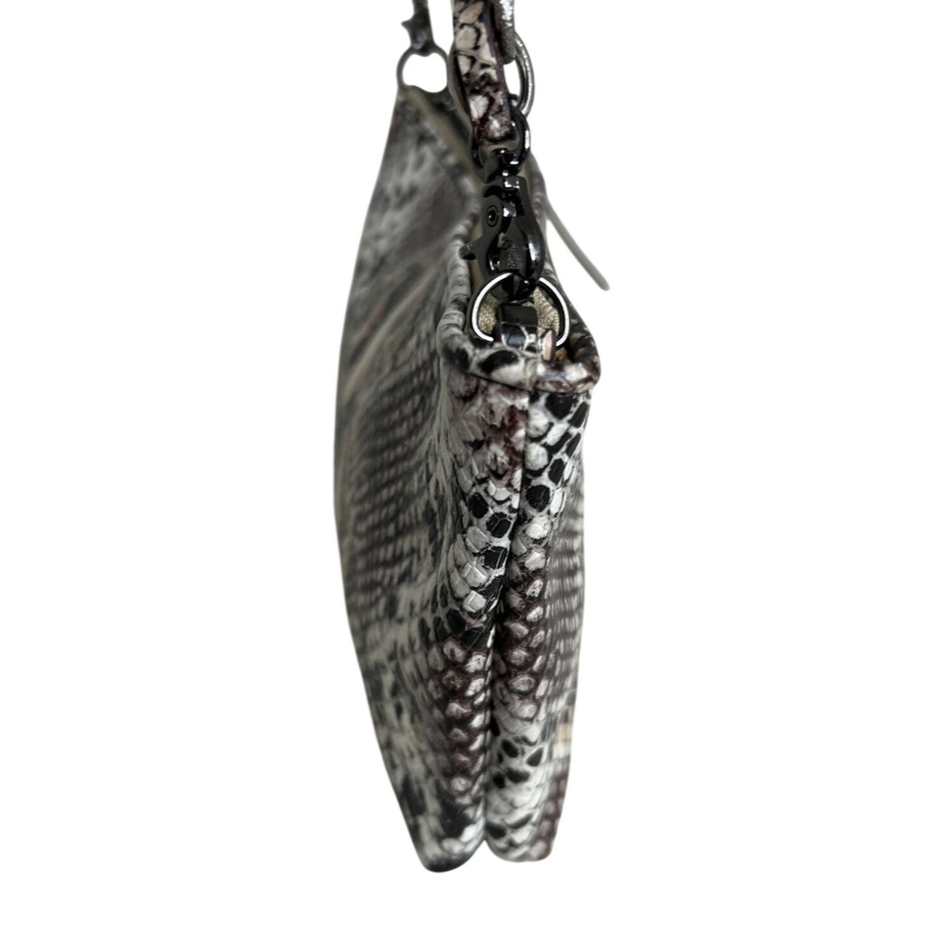 Elliott Lucca Faux Snakeskin Clutch Crossbody Bag With Chain Strap