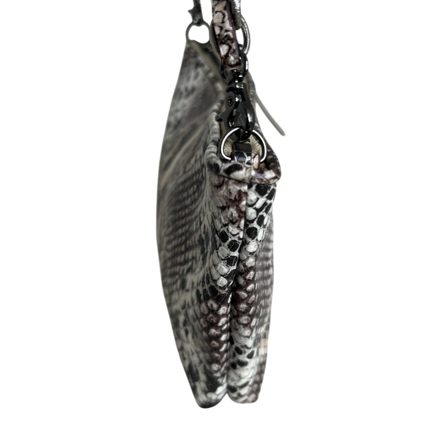 Elliott Lucca Faux Snakeskin Clutch Crossbody Bag With Chain Strap