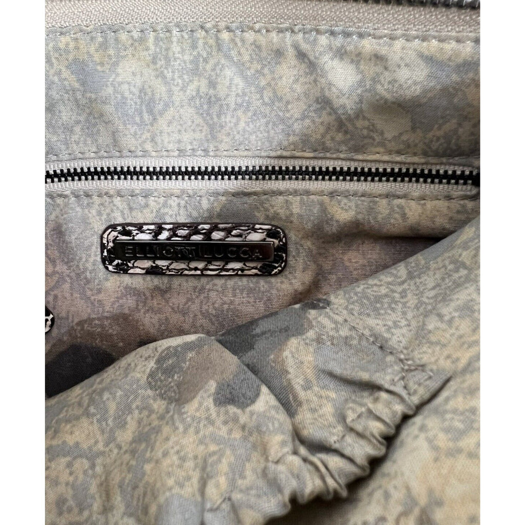 Elliott Lucca Faux Snakeskin Clutch Crossbody Bag With Chain Strap