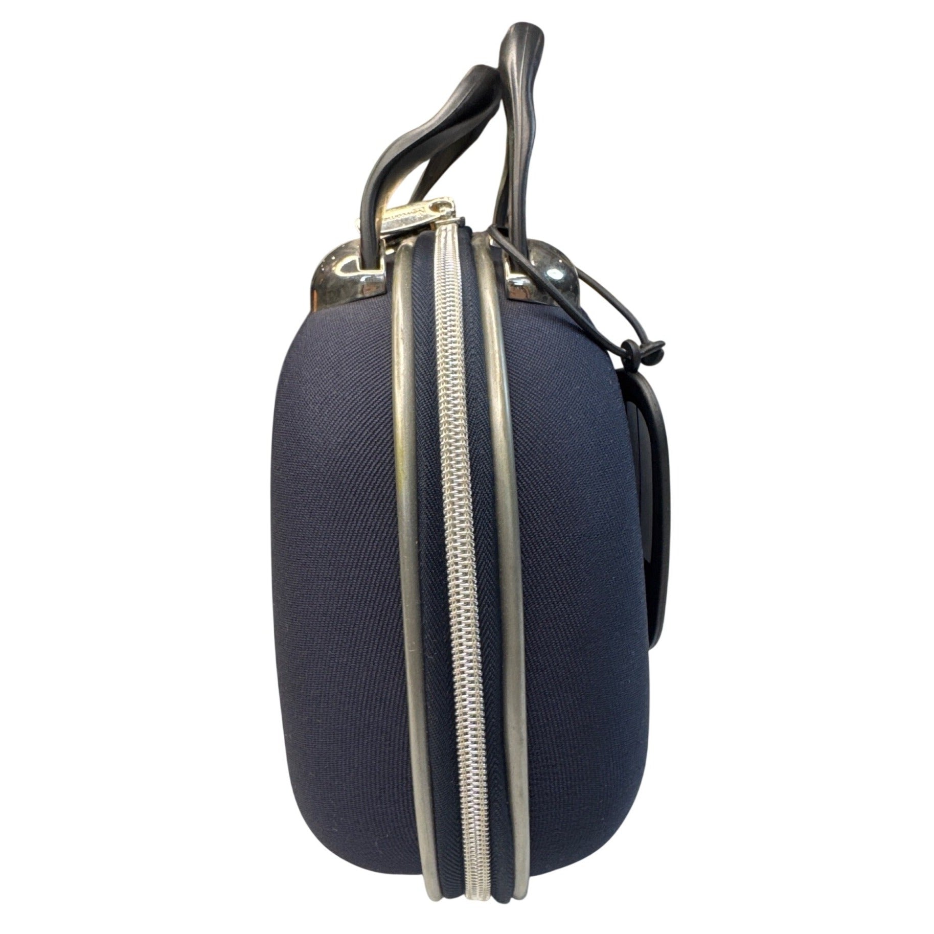 Newcomer Navy Blue Hard-Shell Travel Toiletry Case With Compartments & Handle