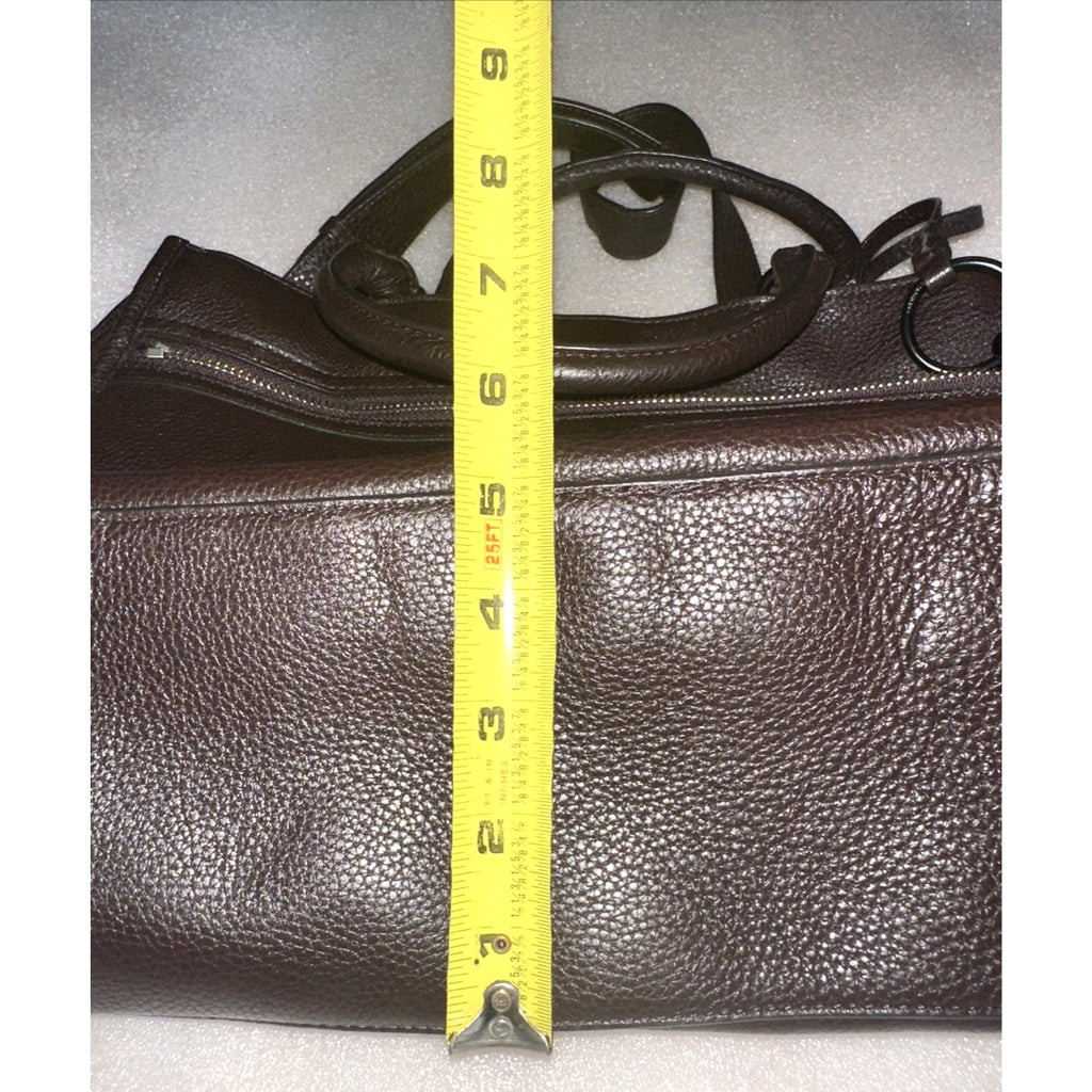 Rebecca Minkoff Brown Leather Handbag With Dual Handle & Shoulder Strap