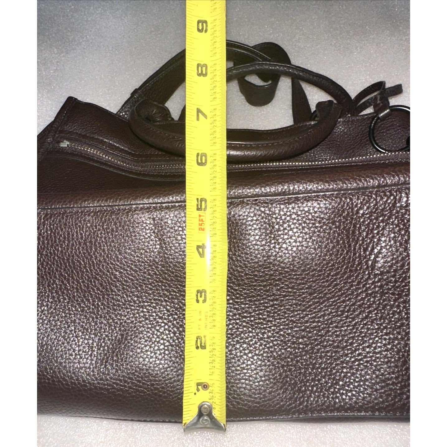 Rebecca Minkoff Brown Leather Handbag With Dual Handle & Shoulder Strap