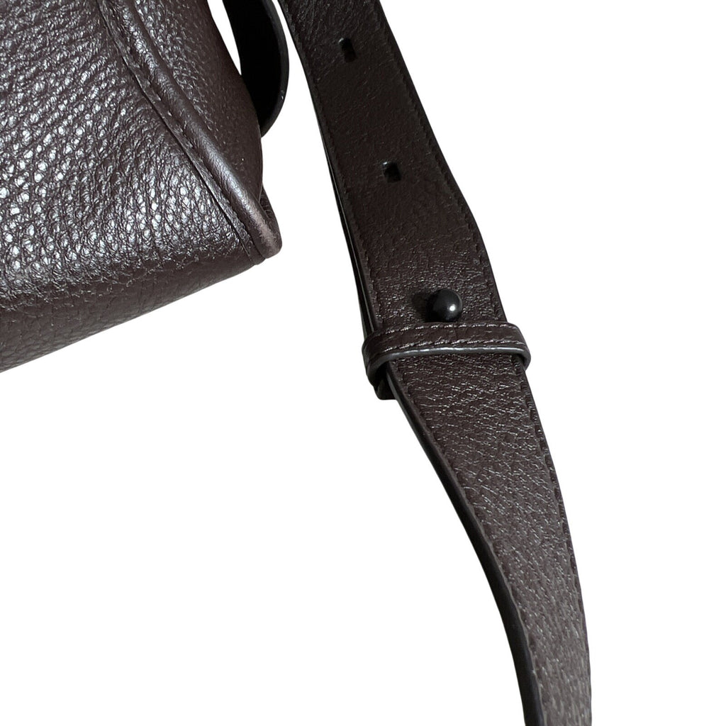 Rebecca Minkoff Brown Leather Handbag With Dual Handle & Shoulder Strap