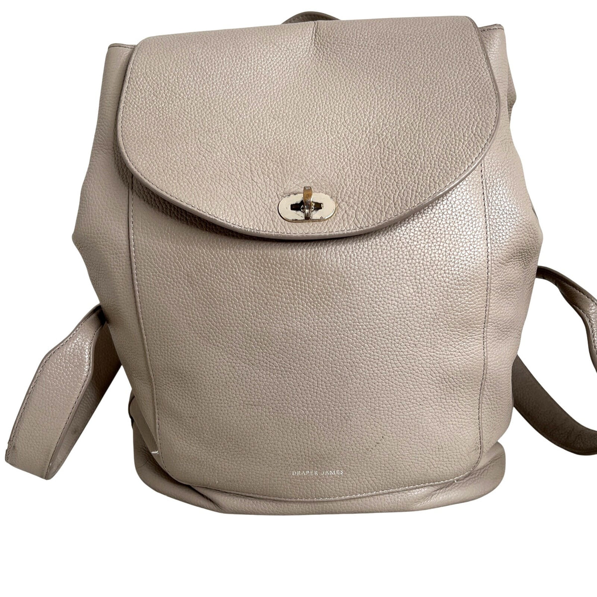 Draper James Crosby Pebbled Leather Backpack Light Taupe