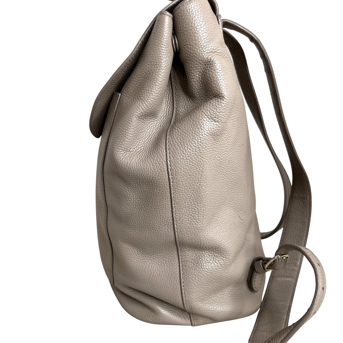 Draper James Crosby Pebbled Leather Backpack Light Taupe