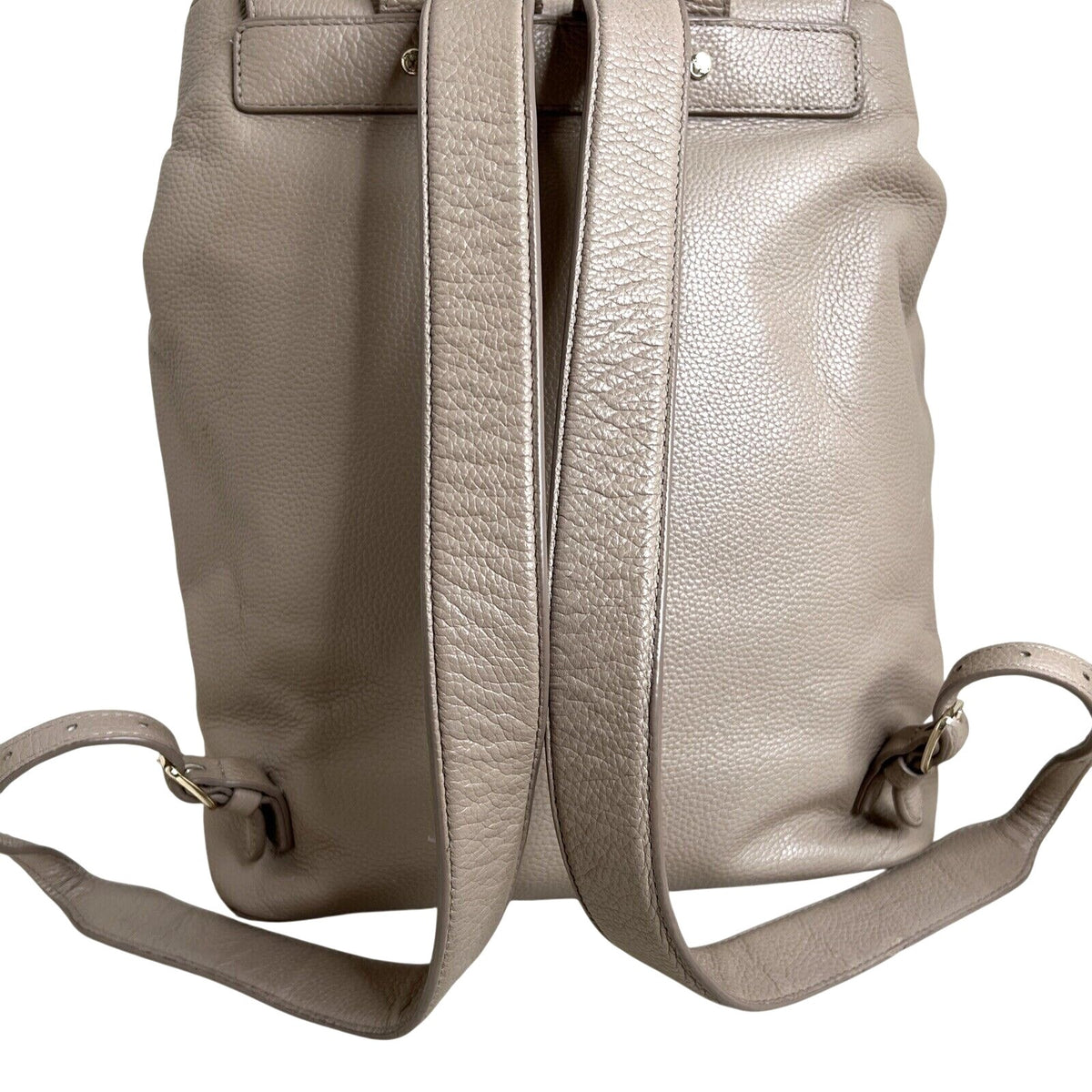 Draper James Crosby Pebbled Leather Backpack Light Taupe