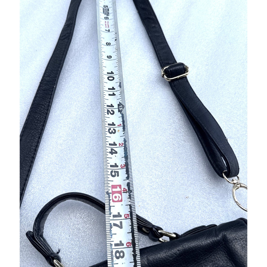 Rebecca Minkoff Quilted Leather Black Crossbody Bag With Gold Studs