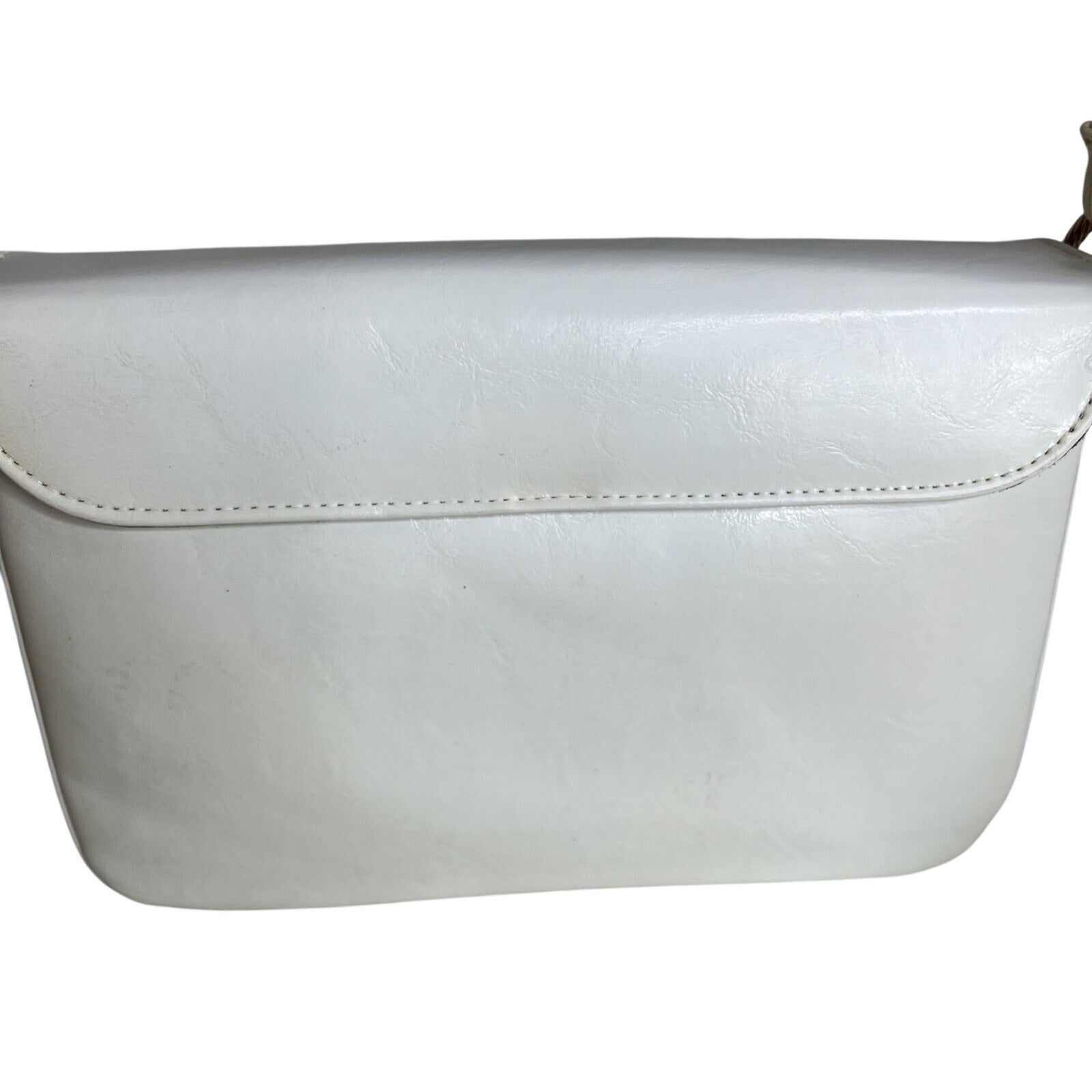 Robert Bestien Vintage White Faux Leather shoulder Adjustable Strap