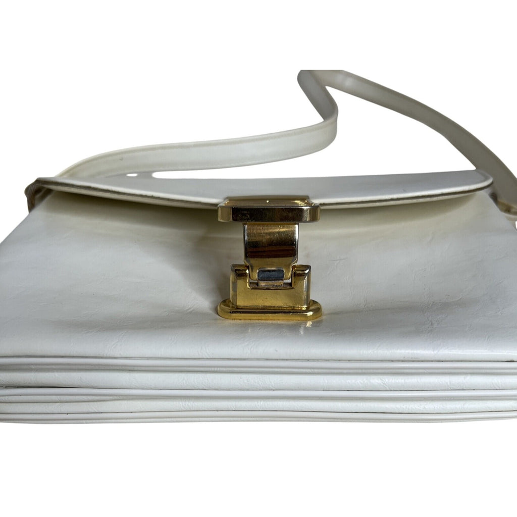 Robert Bestien Vintage White Faux Leather shoulder Adjustable Strap
