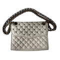 Rebecca Minkoff Quilted Leather Chain Shoulder Bag With Stud Accents - White