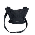 Vera Bradley Black Quilted Crossbody Bag With Adjustable Strap & Front Zip Pocket