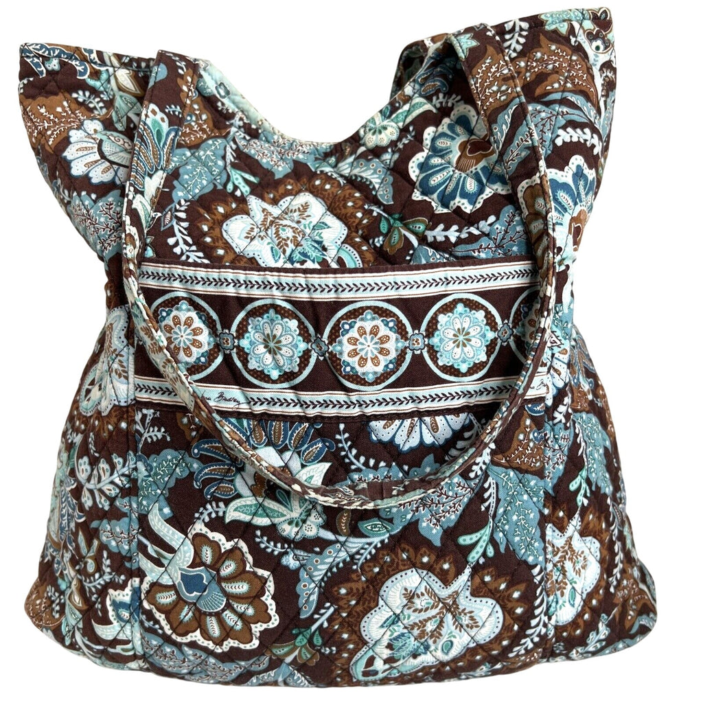 Vera Bradley Large Floral Paisley Quilted Cotton Shoulder Bag