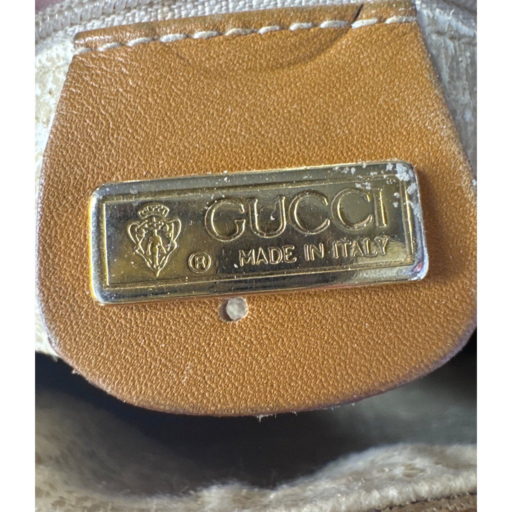 Gucci Vintage Brown GG Monogram Canvas & Leather Tote Handbag