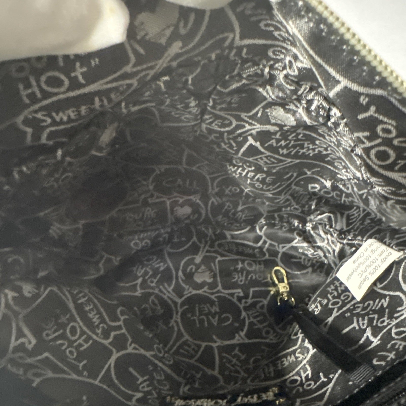 Betsey Johnson Floral Sequin Crossbody Bag With Zipper Pockets & Adjustable Strap