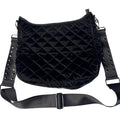 Haute Shore Quilted Black Crossbody Bag With Adjustable Strap & Interior Zipper Pocket