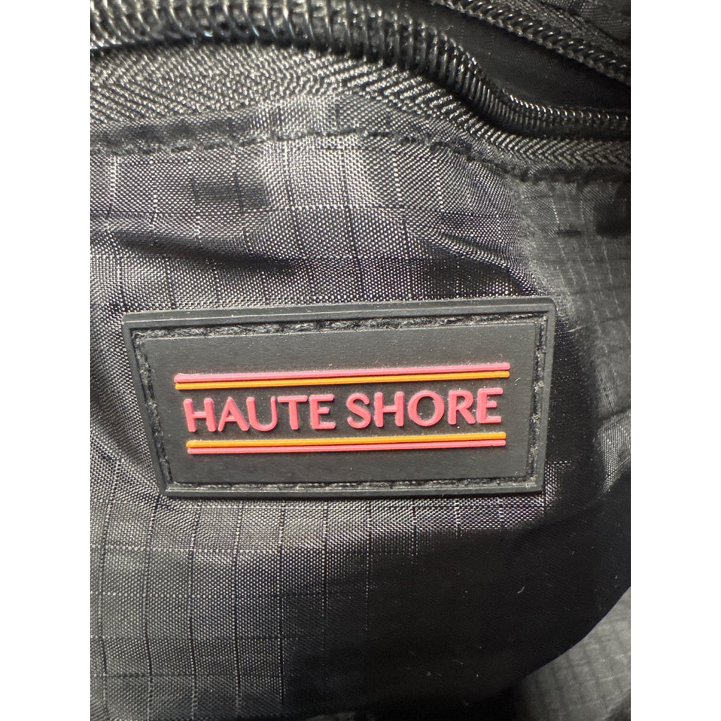 Haute Shore Quilted Black Crossbody Bag With Adjustable Strap & Interior Zipper Pocket