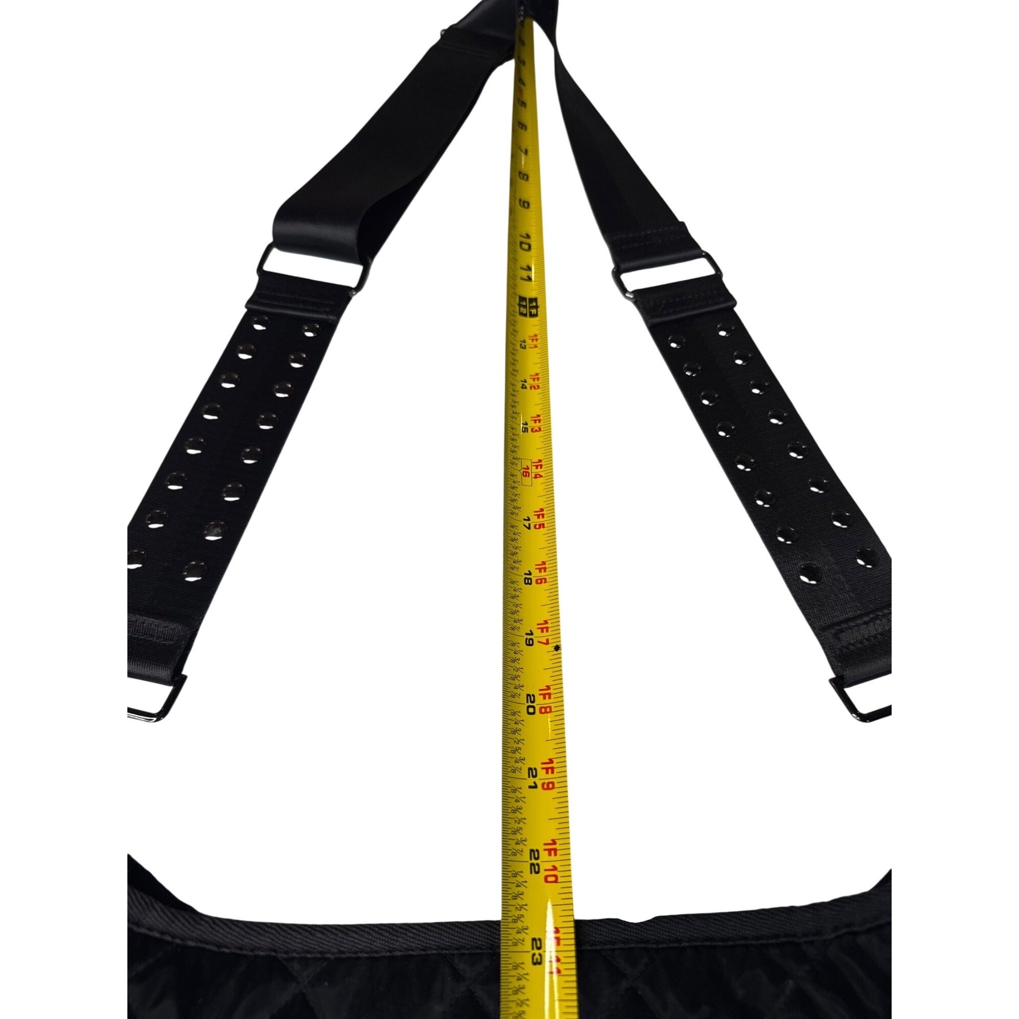 Haute Shore Quilted Black Crossbody Bag With Adjustable Strap & Interior Zipper Pocket