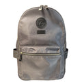 Versace Parfums Gray Backpack W/ Greek Key Straps Front Pocket