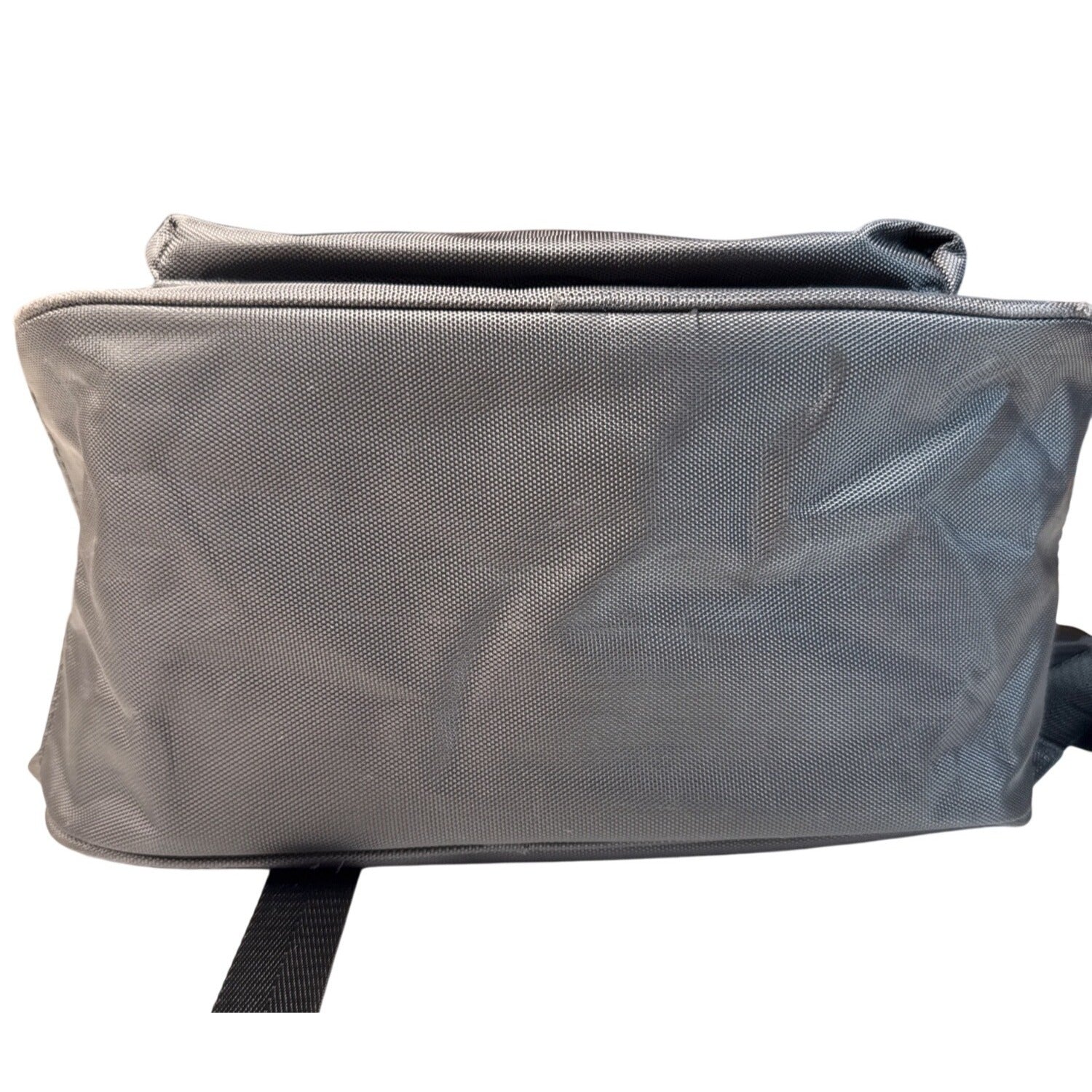 Versace Parfums Gray Backpack W/ Greek Key Straps Front Pocket