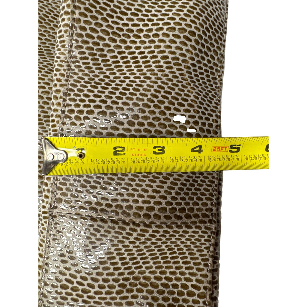 Sorial Large Beige Snake Print Tote Bag With Zippered Pockets & Double Handles